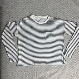 Everlane Striped Boxy Long Sleeve Tee